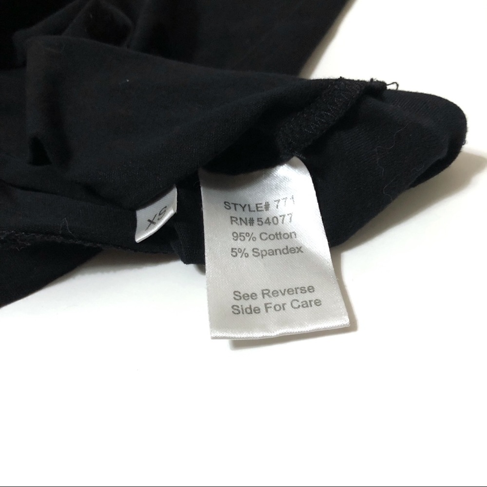 CAbi Flatter Me Crossover Top Faux Wrap Black #771 Stretch Extra Small - Picture 7 of 8